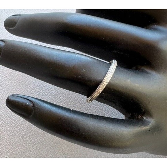 Circa 1930s CARTIER Platinum Wedding Ring Band Etched Engraved Art Deco Sz 5.25 - Picture 13 of 14